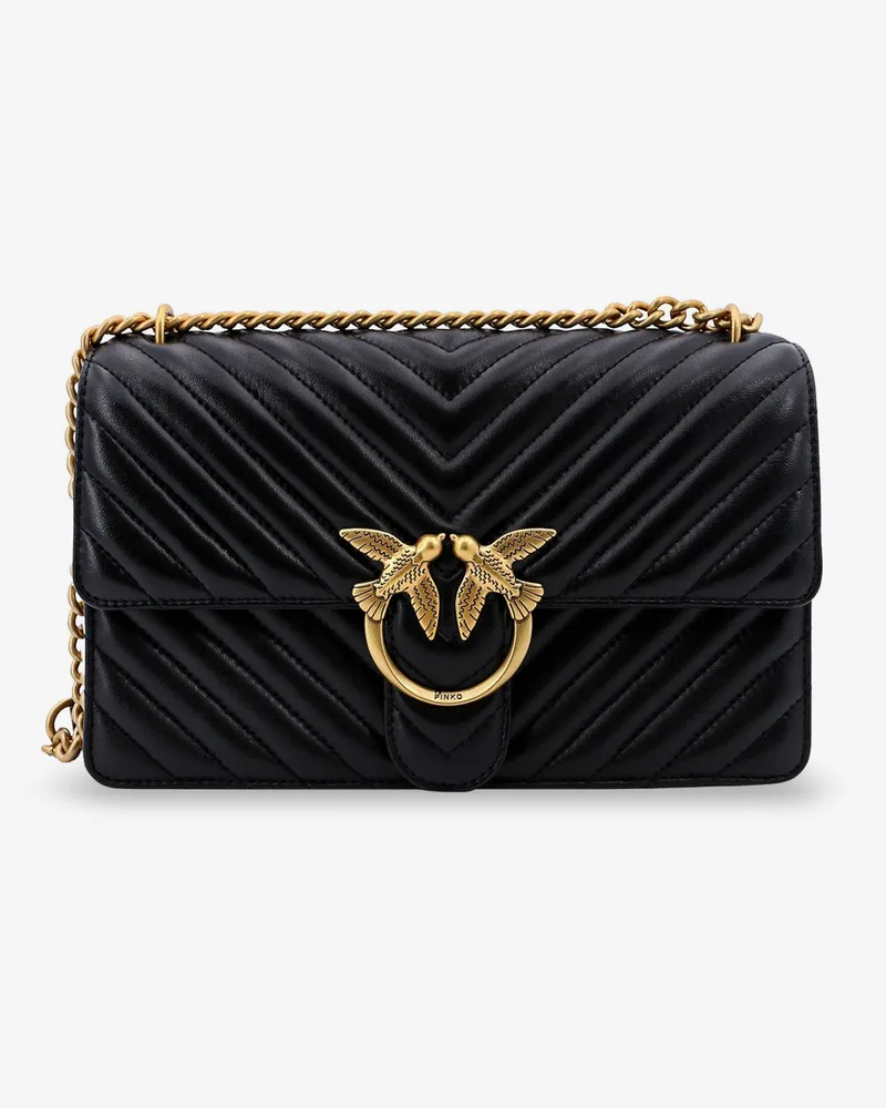 Pinko Love One matelassé leather shoulder bag -  - gender_Woman Black