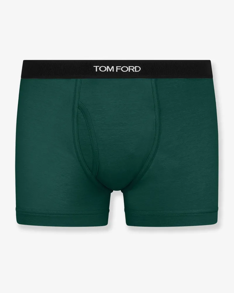 Tom Ford Stretch cotton boxer briefs -  - gender_Man Green