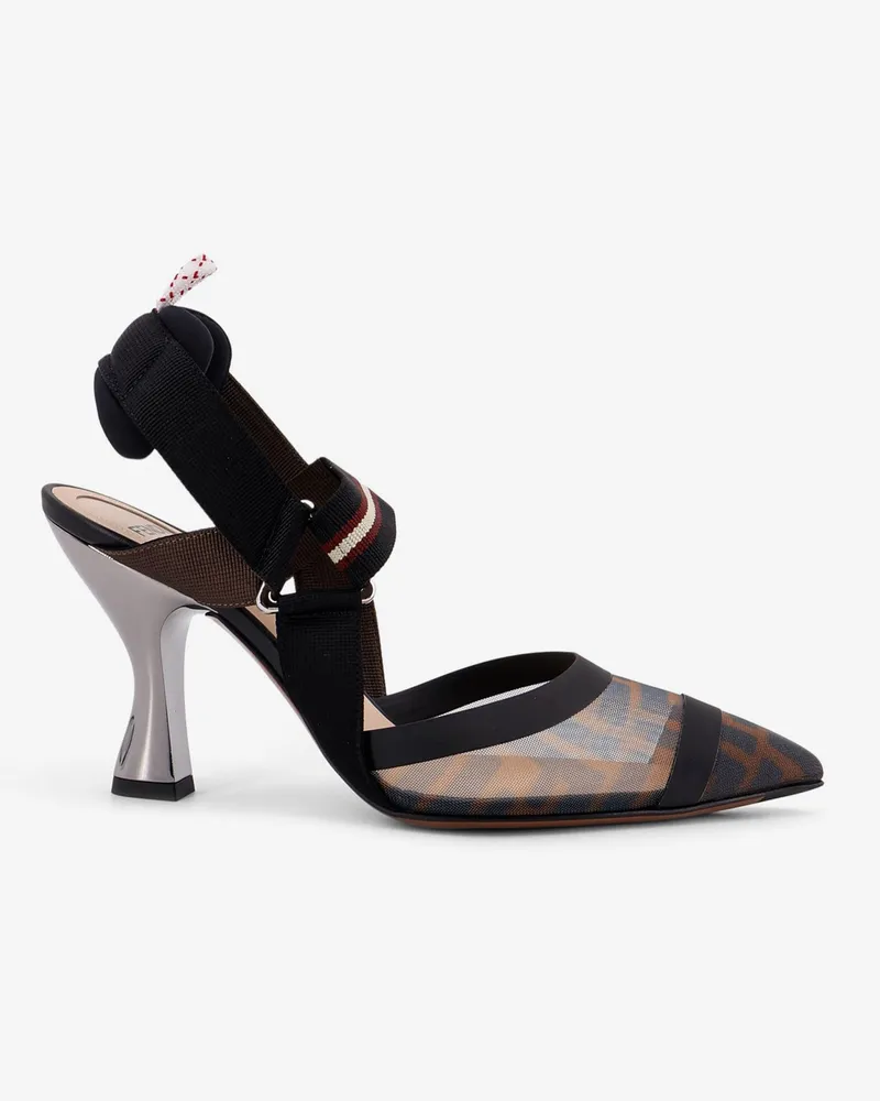 Fendi Colibrì technical mesh slingback with FF motif -  - gender_Woman Black