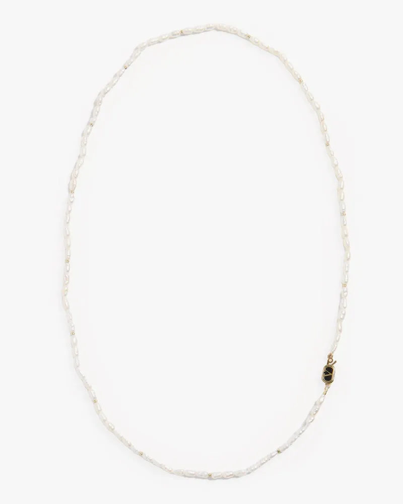 Valentino Garavani Metal necklace with pearls -  - gender_Man White