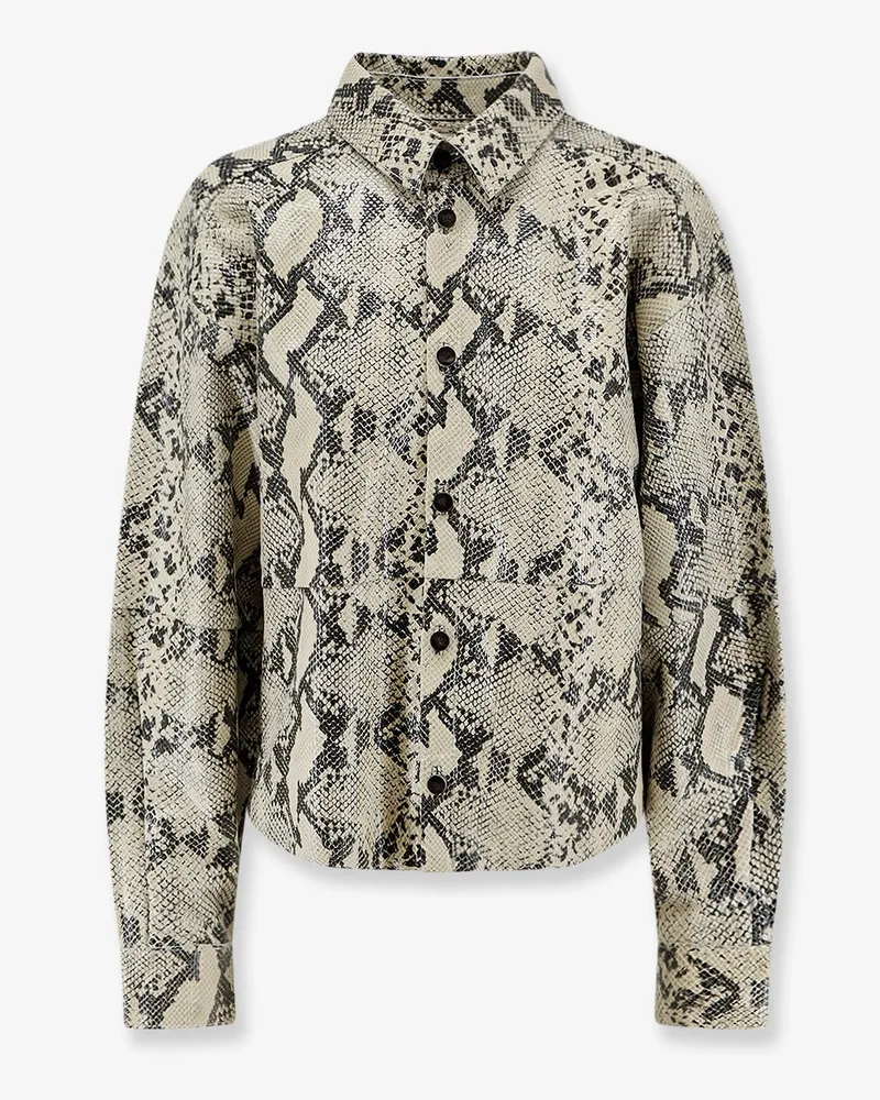 ALYSI Python print leather shirt -  - gender_Woman Animal