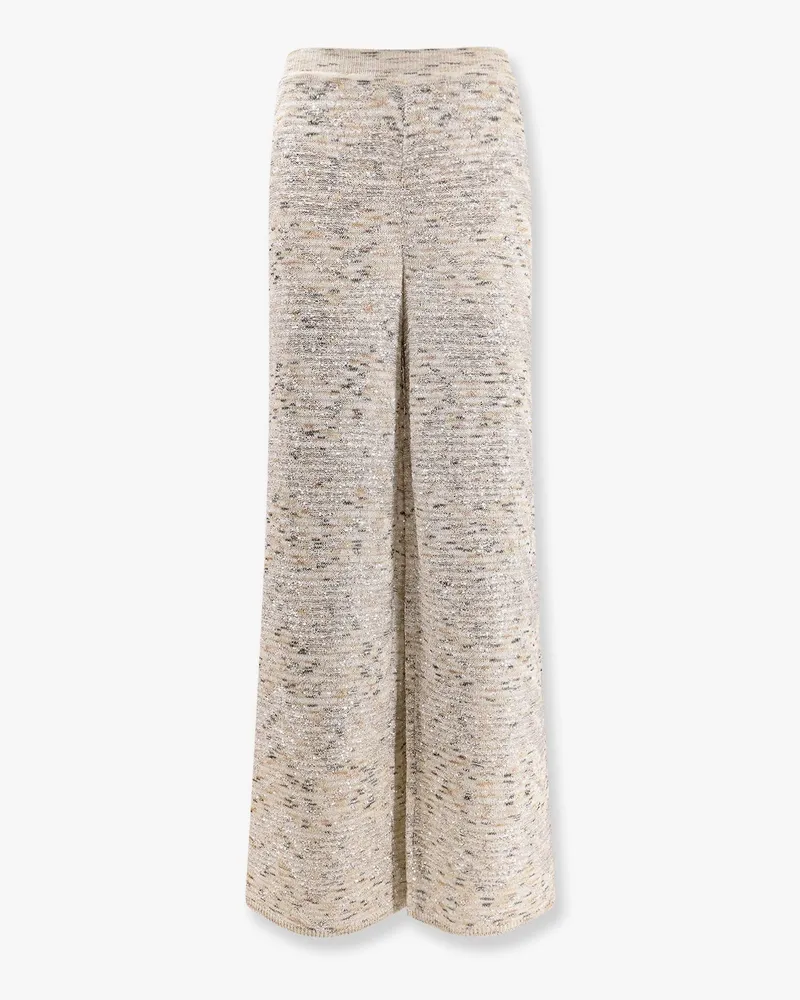 Missoni Multicolor viscose blend trousers with sequins -  - gender_Woman White