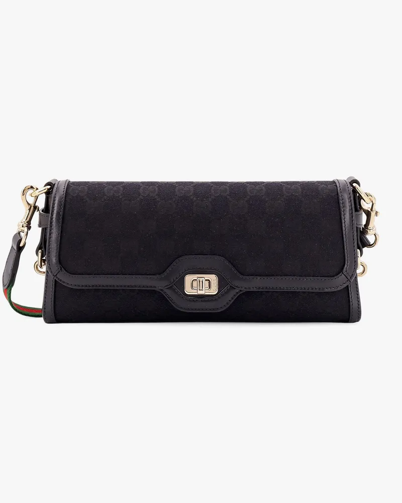 Gucci Original gg and leather shoulder bag -  - gender_Woman Black