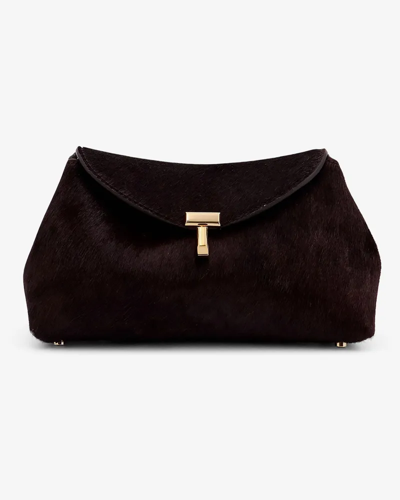 Totême Mini T-Lock Ponyskin Clutch -  - gender_Woman Purple