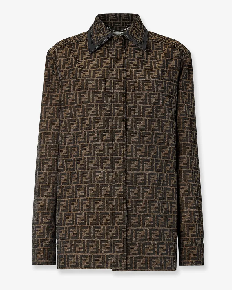 Fendi FF canvas jacket -  - gender_Woman Brown