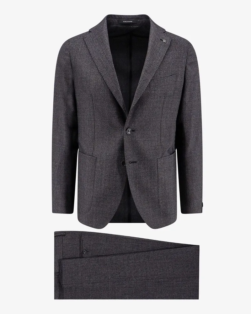 Tagliatore Virgin wool dress with prince of wales motif -  - gender_Man Grey