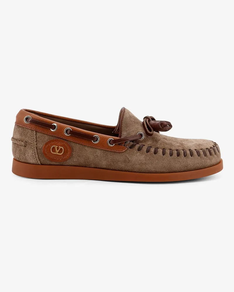 Valentino Garavani Palm Avenue suede loafers -  - gender_Woman Brown