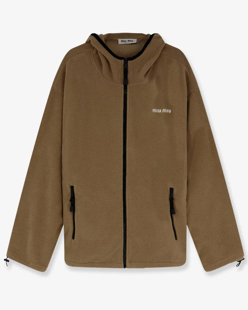 Miu Miu Fleece hoodie -  - gender_Woman Beige