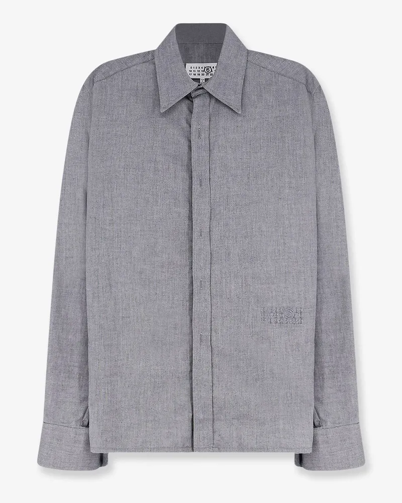 Maison Margiela Cotton shirt with zip -  - gender_Man Grey