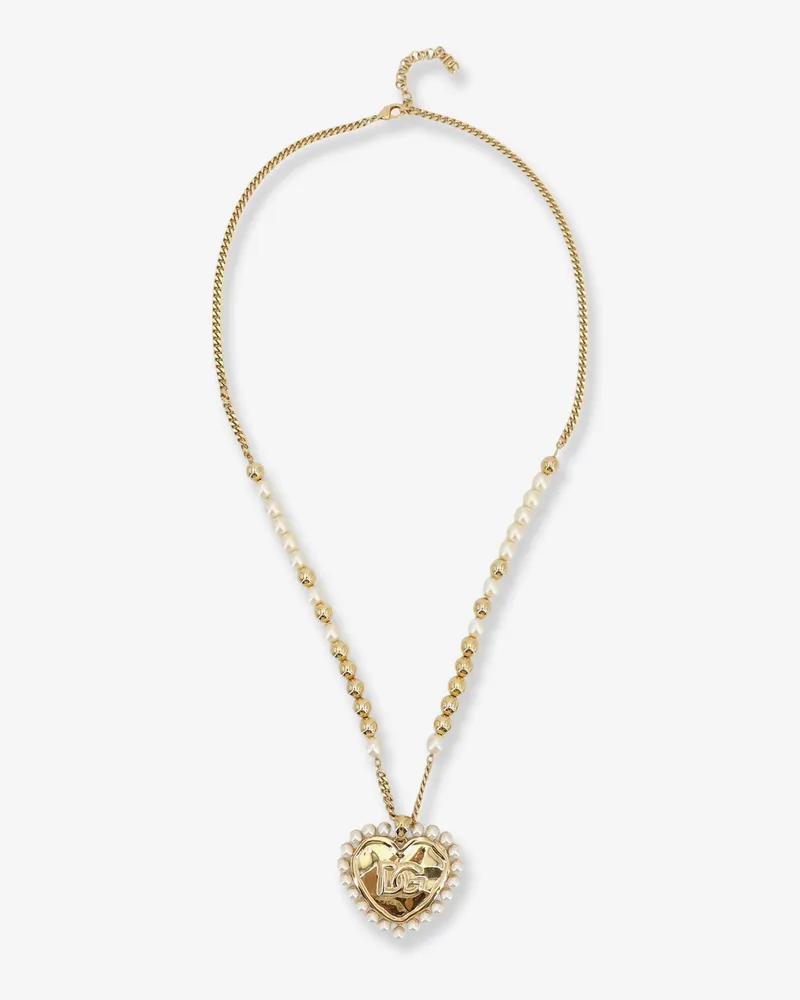 Dolce & Gabbana Everyday brass necklace with DG logo -  - gender_Woman Gold