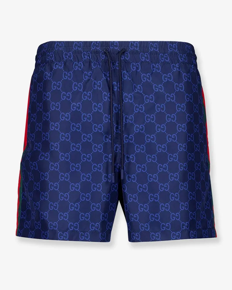 Gucci GG nylon swim trunks -  - gender_Man Blue