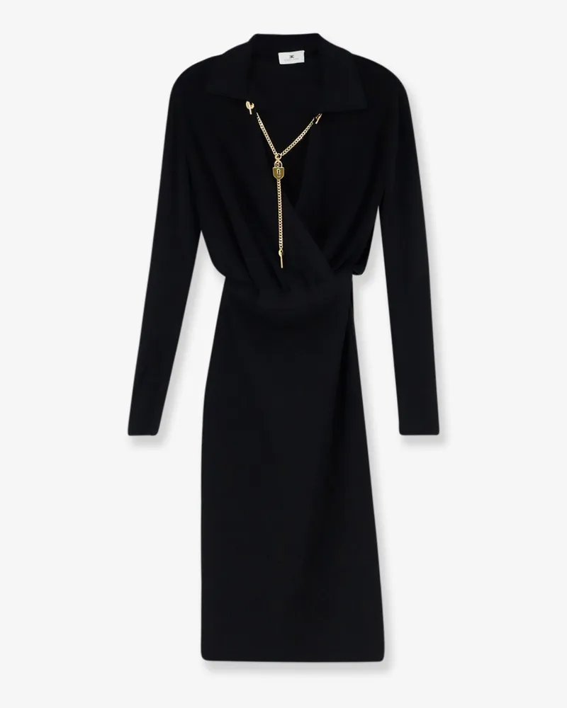 Elisabetta Franchi Viscose blend midi dress -  - gender_Woman Black