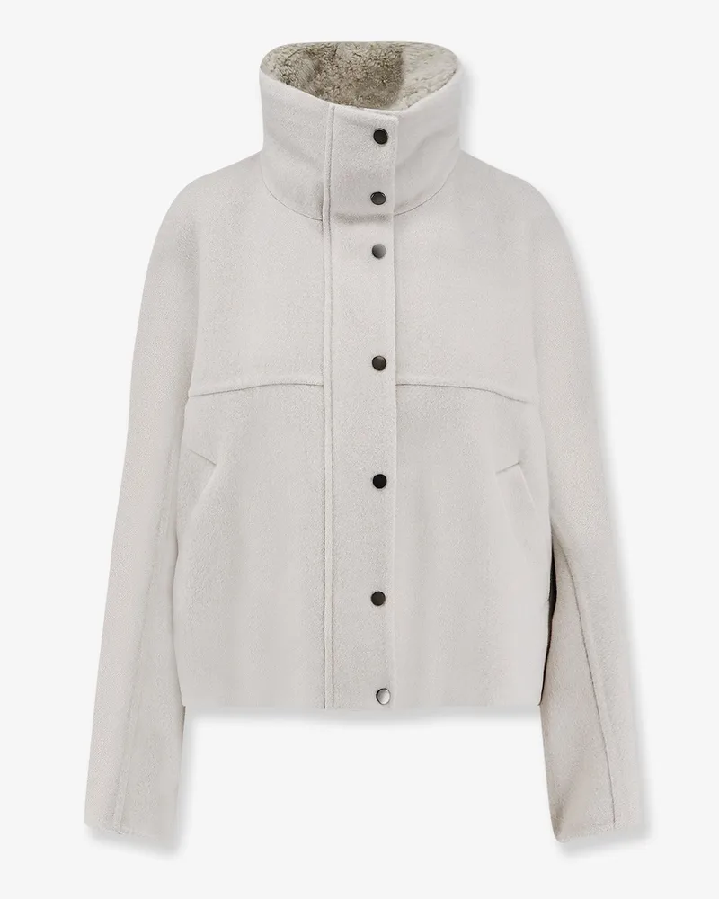 Brunello Cucinelli Wool and cashmere blend jacket -  - gender_Woman Beige