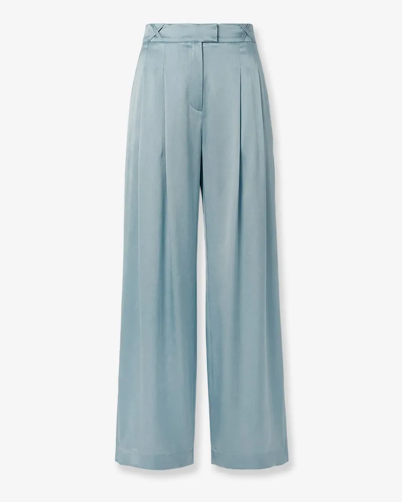 Semicouture Cotton and silk trousers -  - gender_Woman Blue