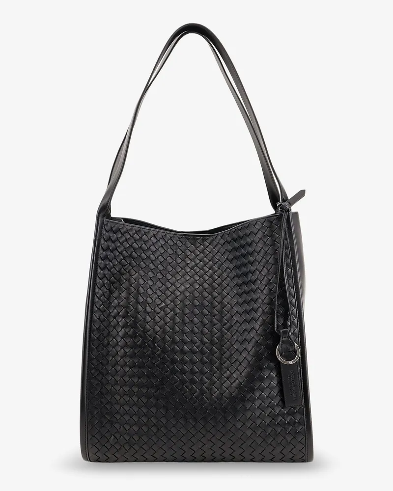 Bottega Veneta Corriere leather shoulder bag with Intrecciato pattern -  - gender_Man Black