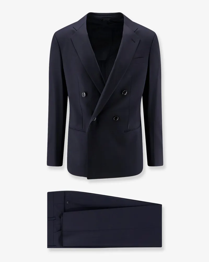 Giorgio Armani Slim lightweight virgin wool suit -  - gender_Man Blue