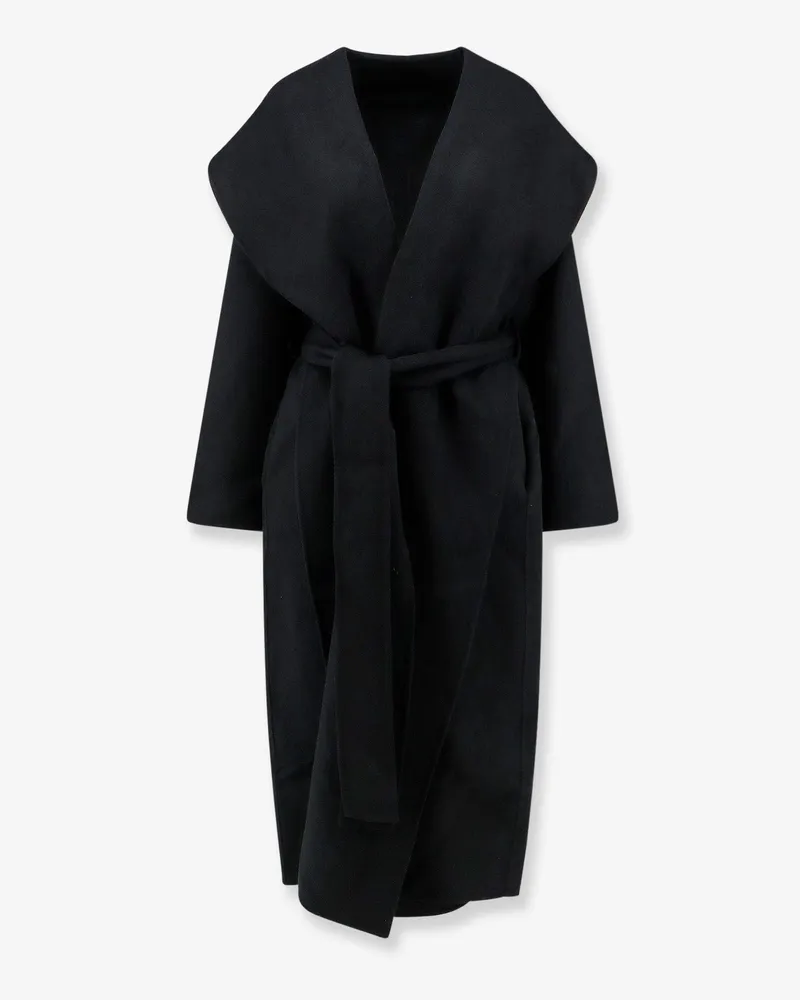 Totême Hooded belted wool coat -  - gender_Woman Black