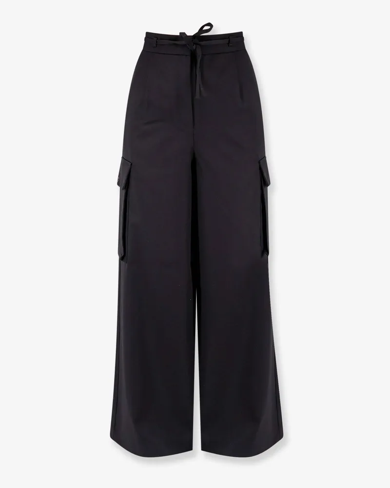 Róhe Virgin wool cargo trouser -  - gender_Woman Black