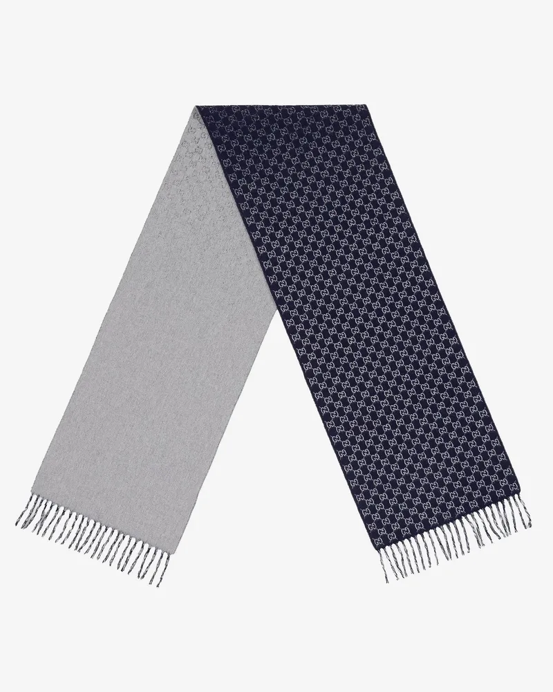 Gucci WGG wool and cashmere scarf -  - gender_Man Blue