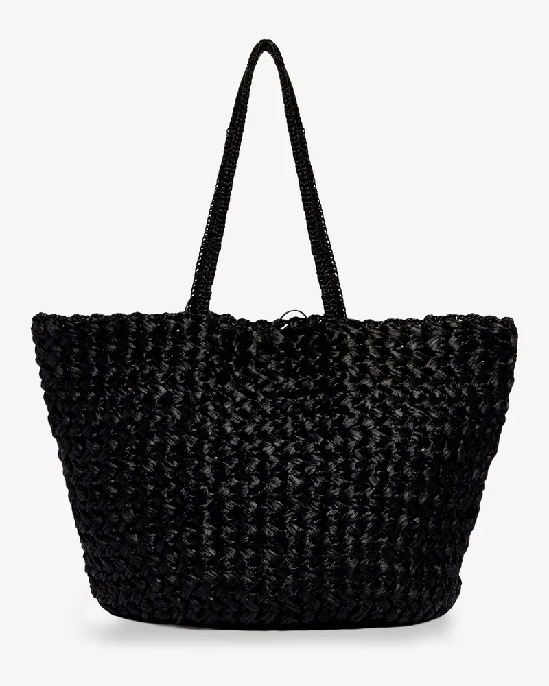 The Row Large Estrelle raffia shoulder bag -  - gender_Woman Black