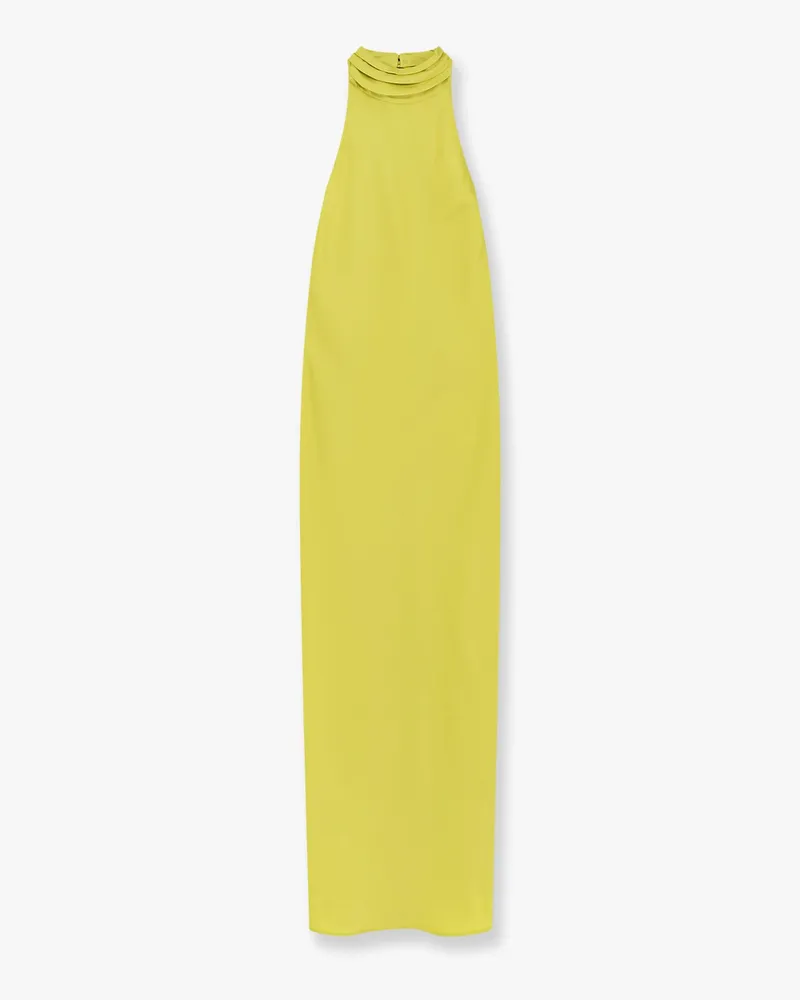 ACTUALEE Satin long dress with neckline on the back -  - gender_Woman 