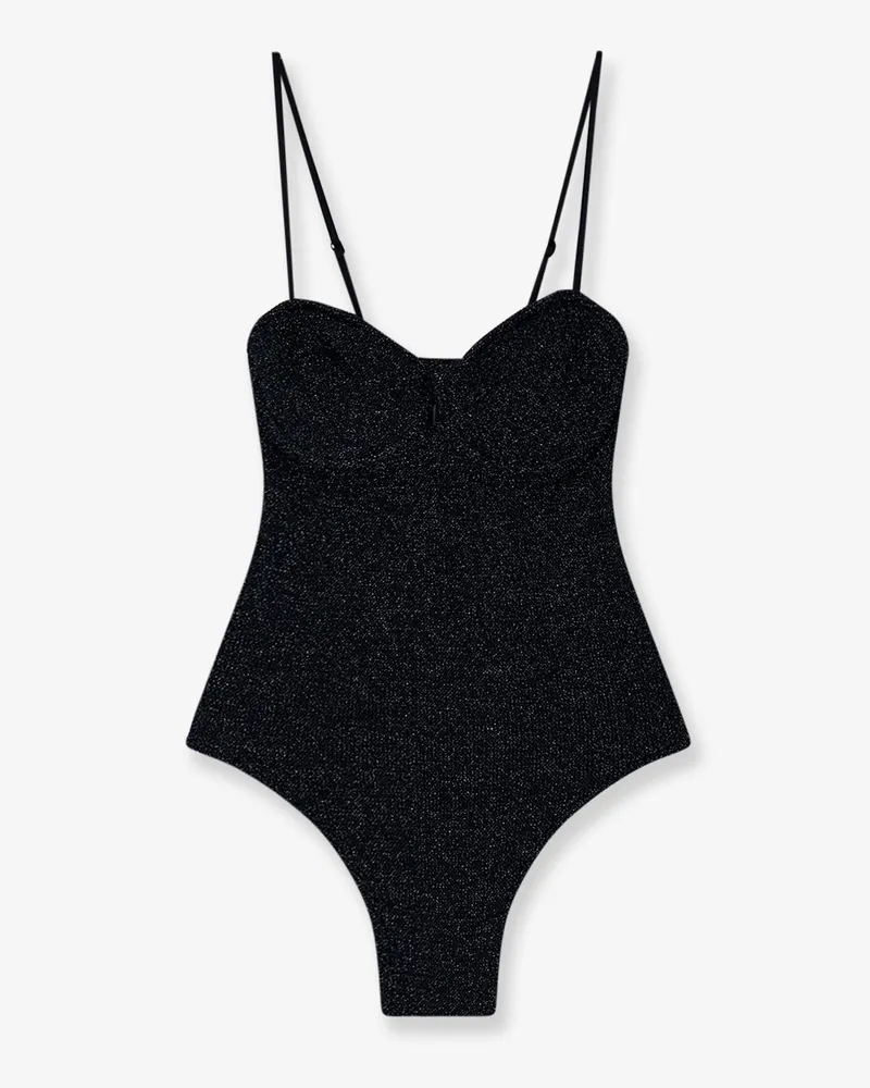 MC2 Saint Barth Medea one-piece lurex fabric swimsuit -  - gender_Woman Black