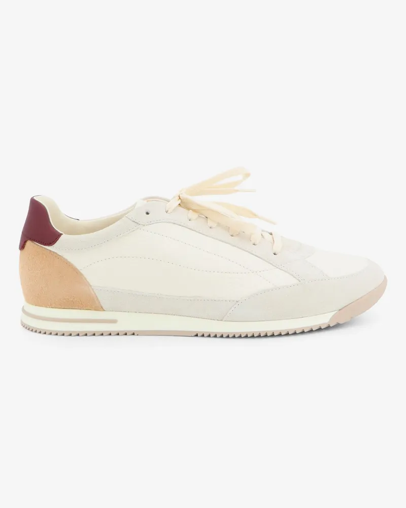 Brunello Cucinelli Leather sneakers with suede inserts -  - gender_Man White