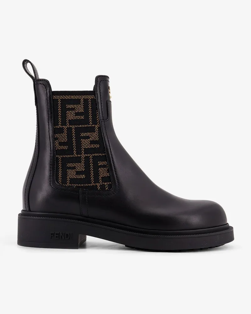 Fendi Filo leather ankle boots - FENDI - gender_Woman Black