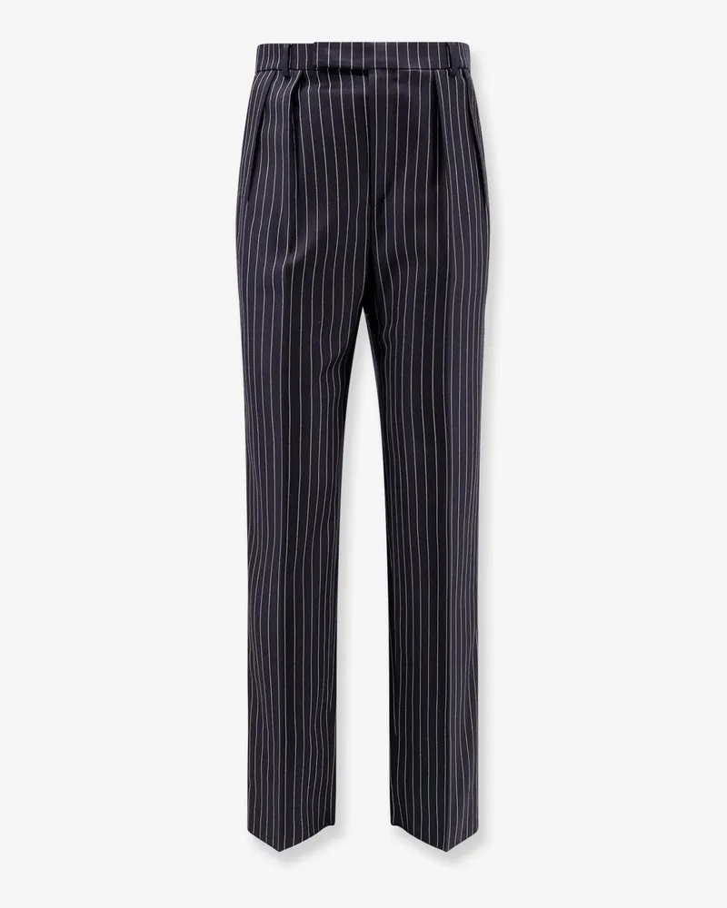 Celine Keith wool trousers with pinstripe motif -  - gender_Man Blue