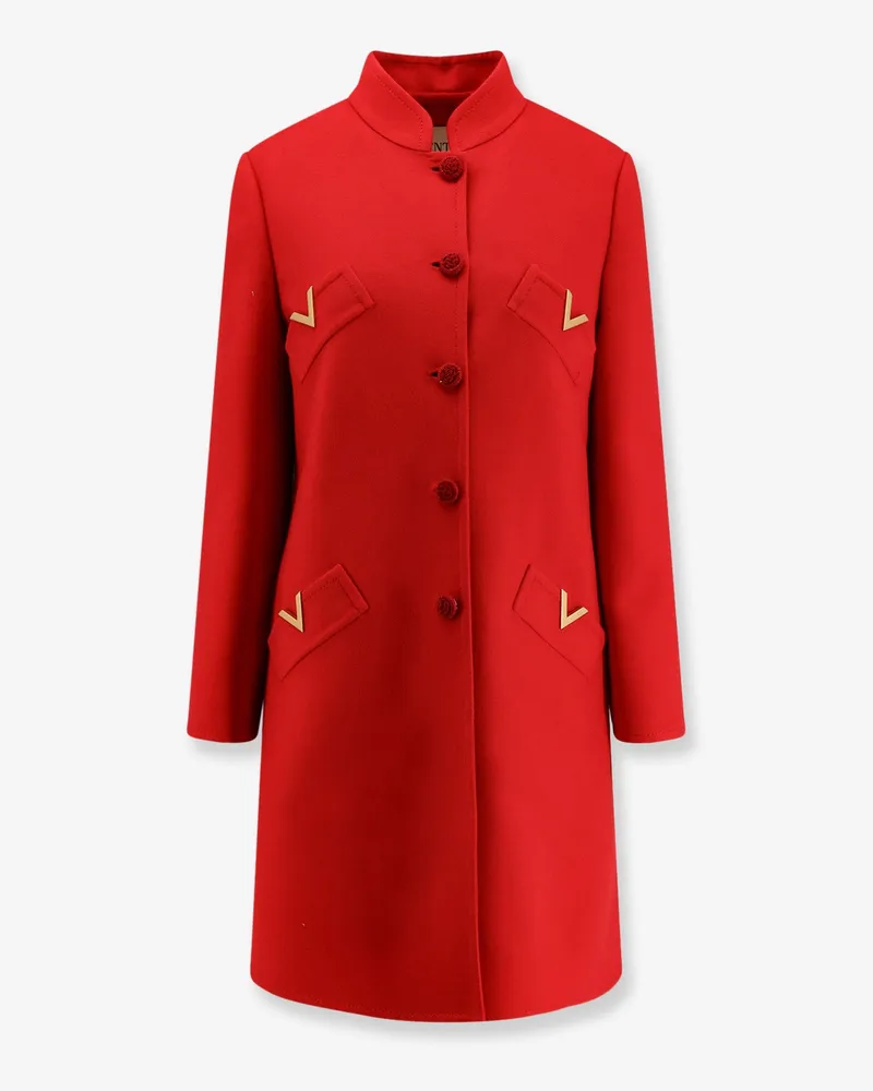 Valentino Garavani Wool and cashmere coat -  - gender_Woman Red