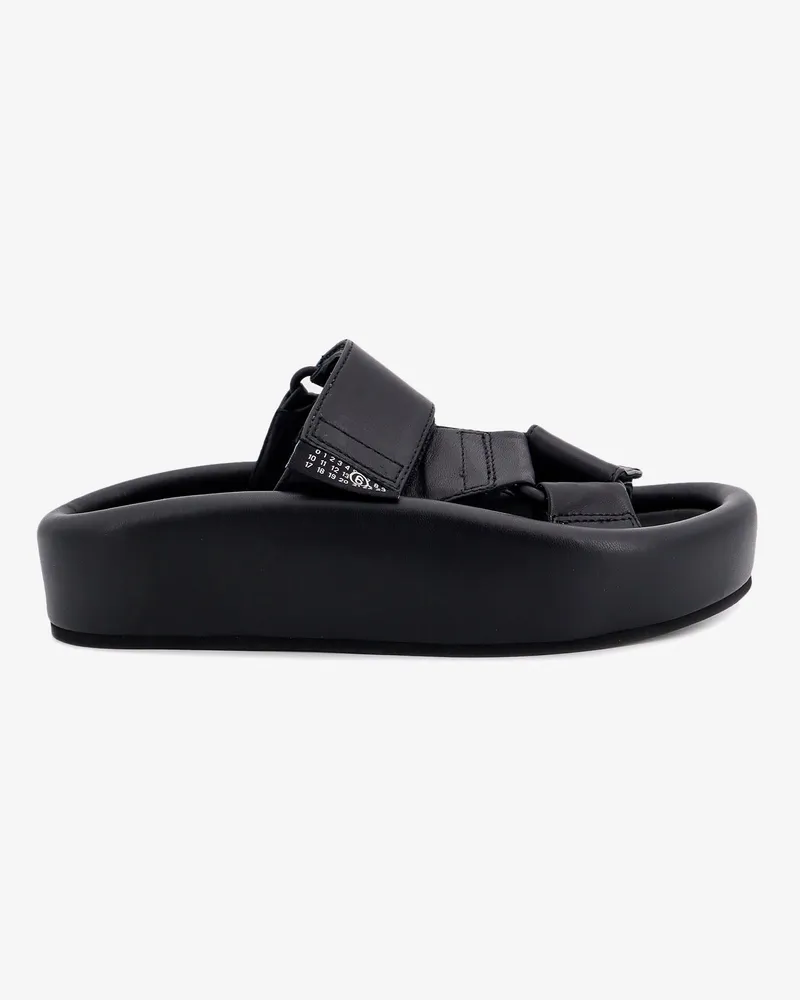 Maison Margiela Slip-on leather sandals with maxi plateau -  - gender_Woman Black