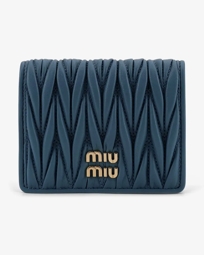 Miu Miu Quilted leather wallet -  - gender_Woman Blue