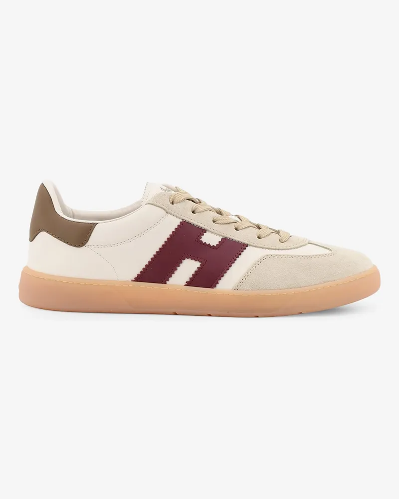 Hogan Leather and suede sneakers -  - gender_Man Beige