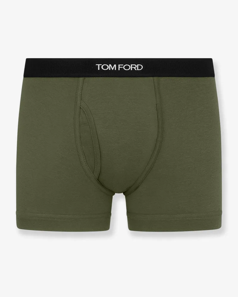 Tom Ford Stretch cotton boxer briefs -  - gender_Man Green