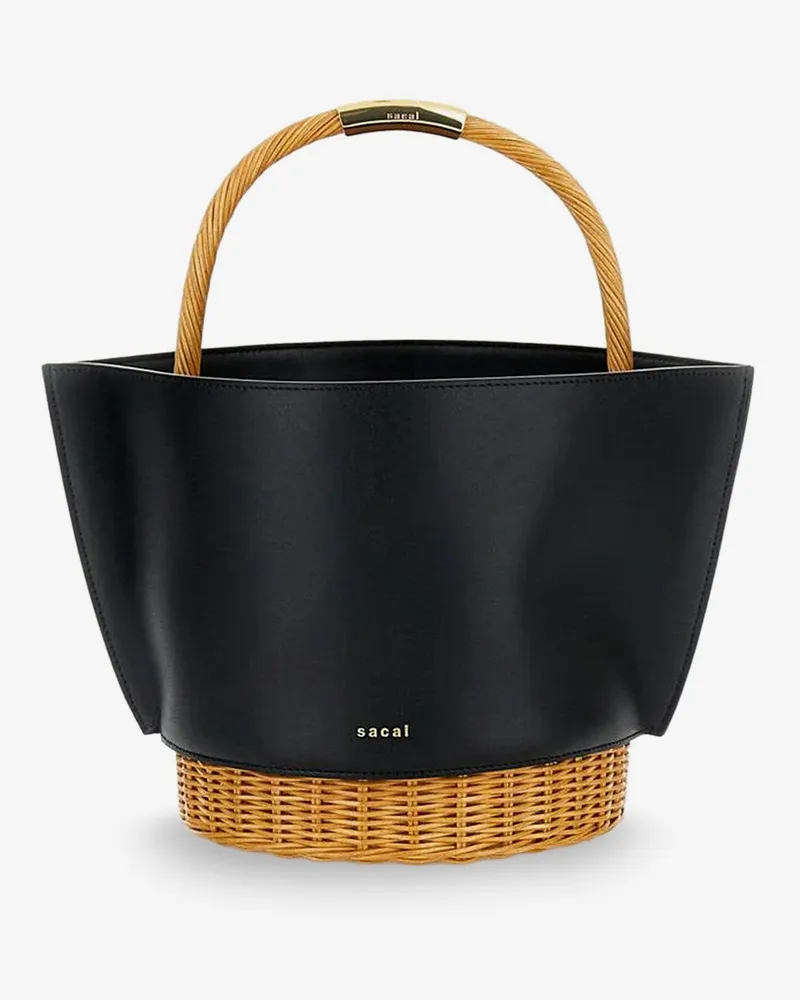 Sacai Leather crossbody bag with logo on the front -  - gender_Woman Black