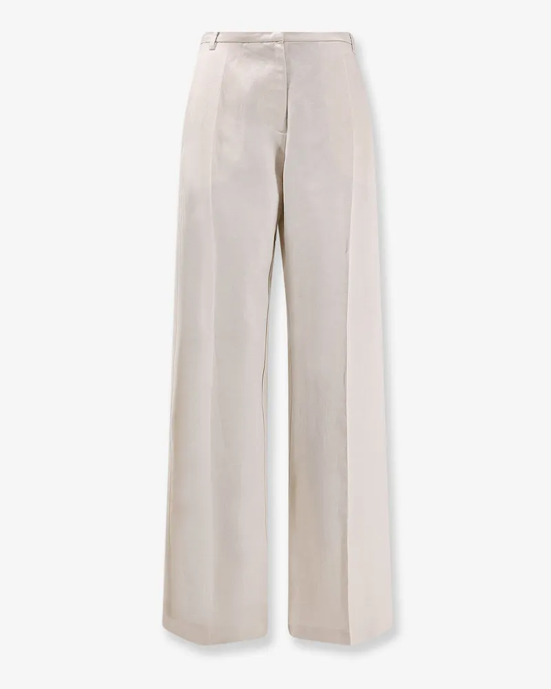 ALYSI Lyocell and linen trousers -  - gender_Woman White