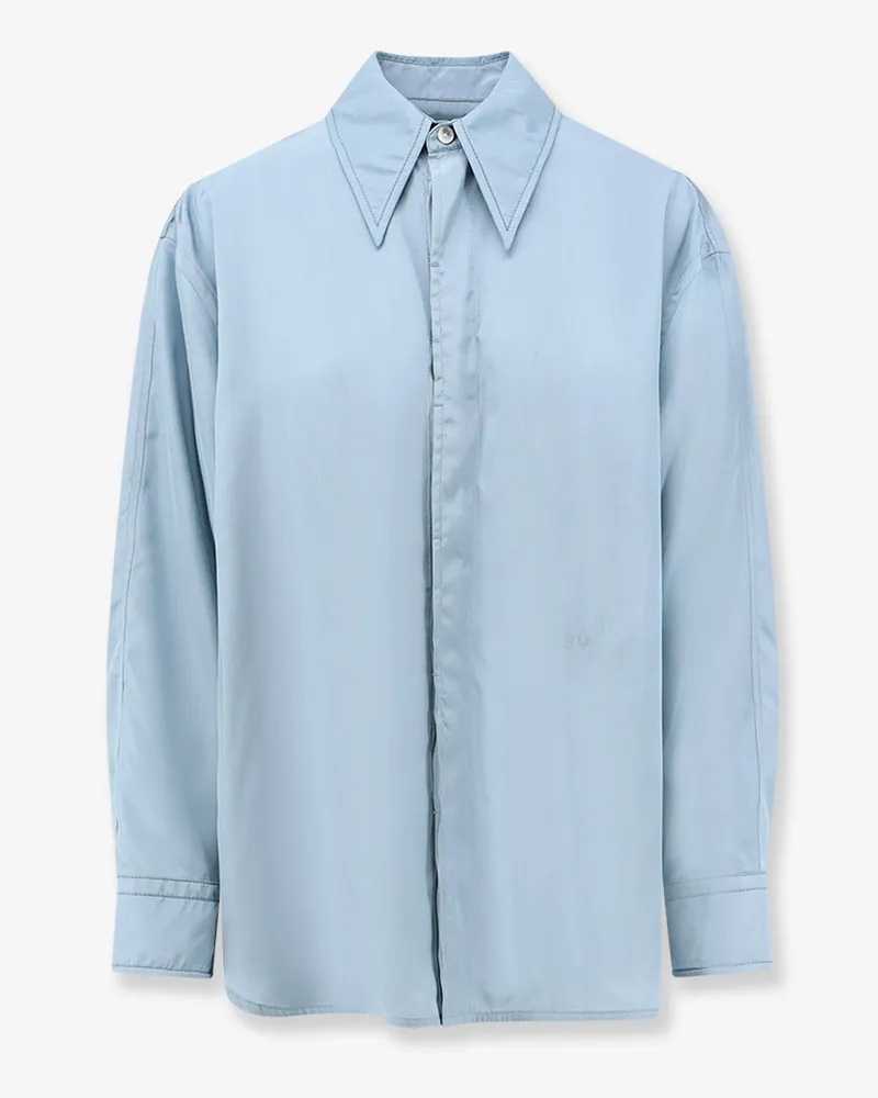 Bottega Veneta Parachute viscose and silk blend shirt -  - gender_Woman Blue