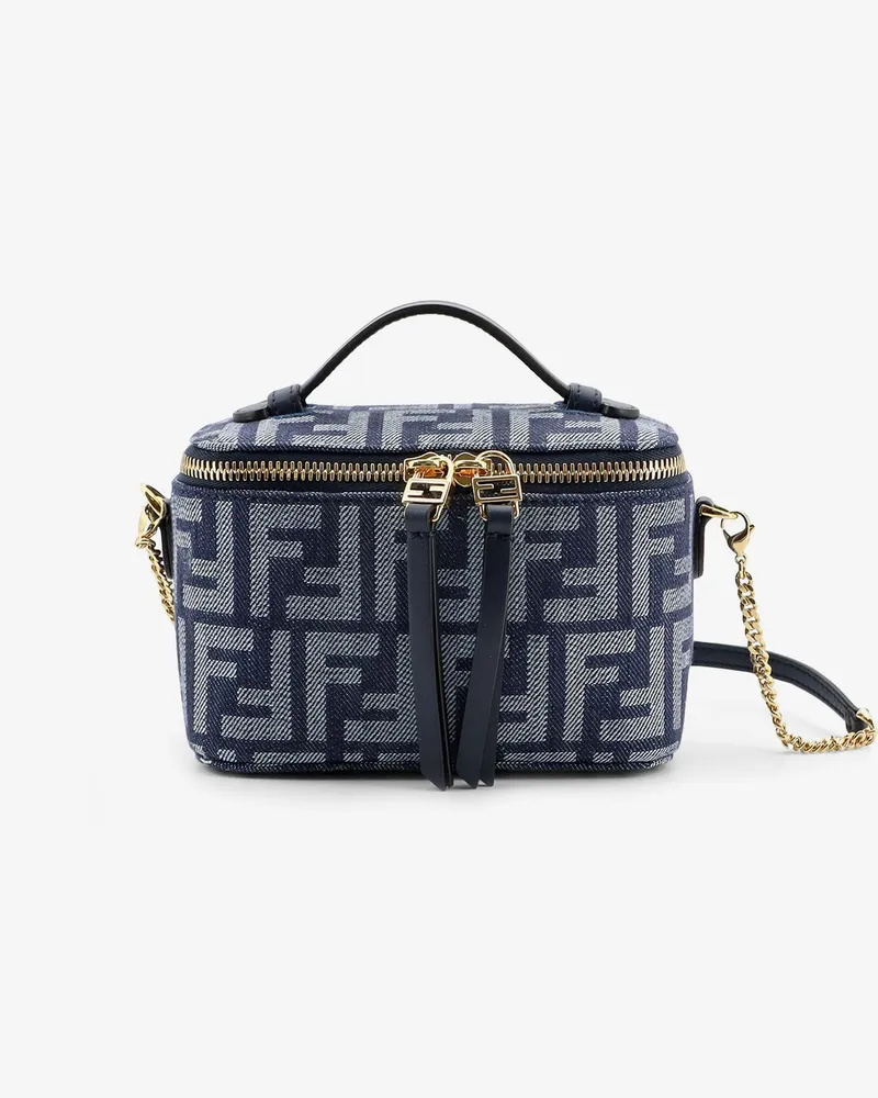 Fendi Vanity denim-effect FF jacquard minibag - FENDI - gender_Woman Blue