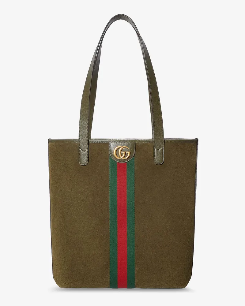 Gucci Ophidia suede and leather shopping bag -  - gender_Man Green
