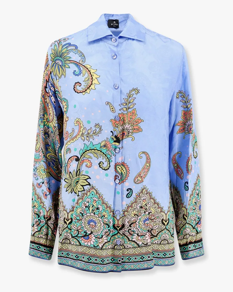 Etro Viscose and silk shirt with iconic motif -  - gender_Woman Blue