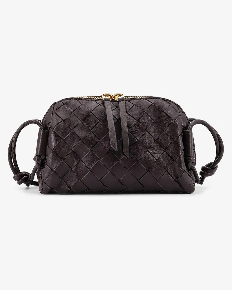 Bottega Veneta Leather clutch with Intrecciato Concert motif -  - gender_Woman Brown
