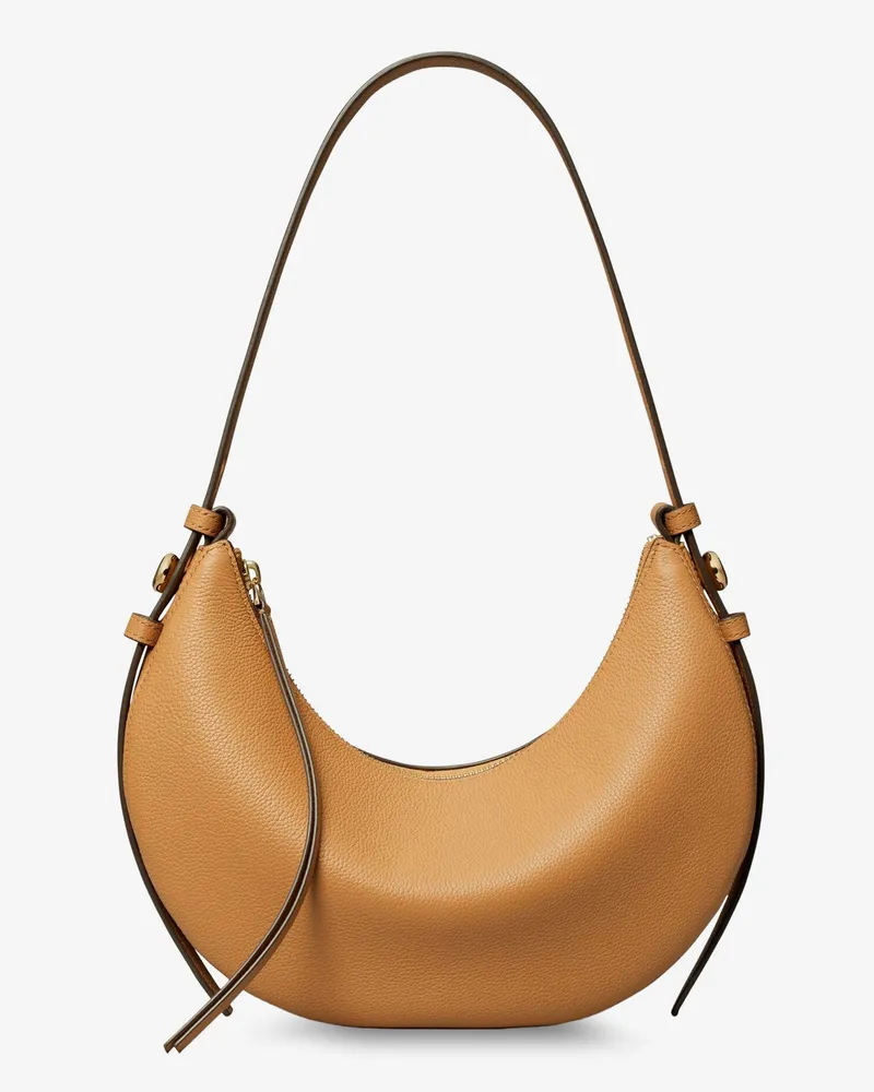 Tory Burch Romy Half Moon leather Shoulder Bag -  - gender_Woman Beige