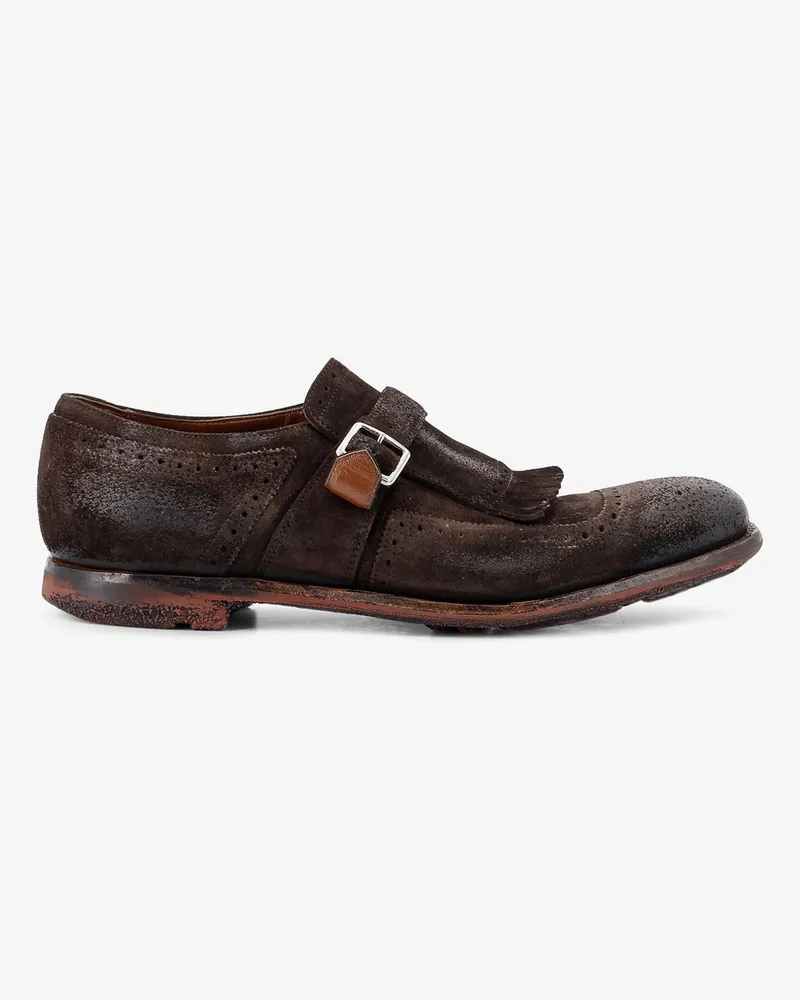 Church's Shanghai loafers in vintage-effect suede -  - gender_Man Brown