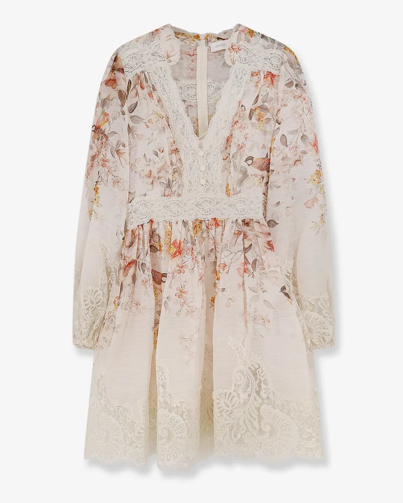 Zimmermann Luna linen and silk dress -  - gender_Woman Beige