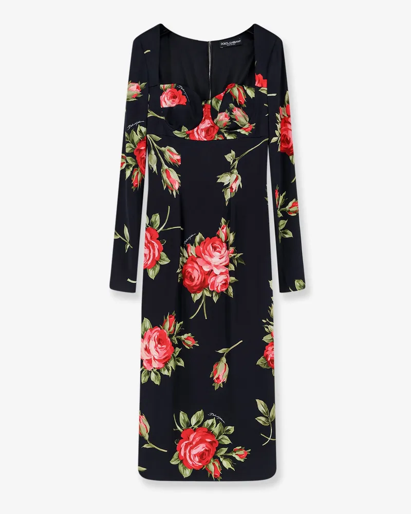 Dolce & Gabbana Viscose dress with iconic print -  - gender_Woman Black
