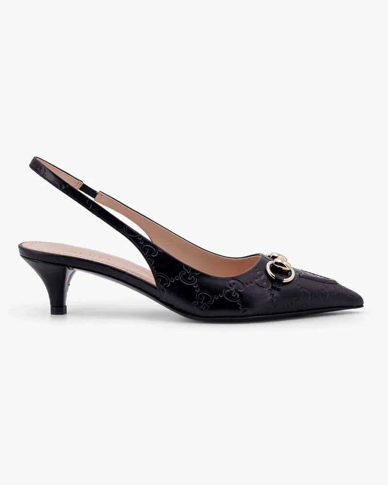 Gucci Leather dã©colletã© with iconic metal horsebit -  - gender_Woman Black