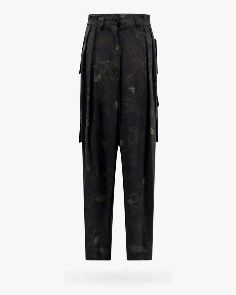 Dries van Noten Silk cargo trouser -  - gender_Woman Black