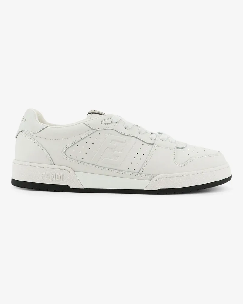 Fendi Match leather sneakers with FF monogram -  - gender_Man White