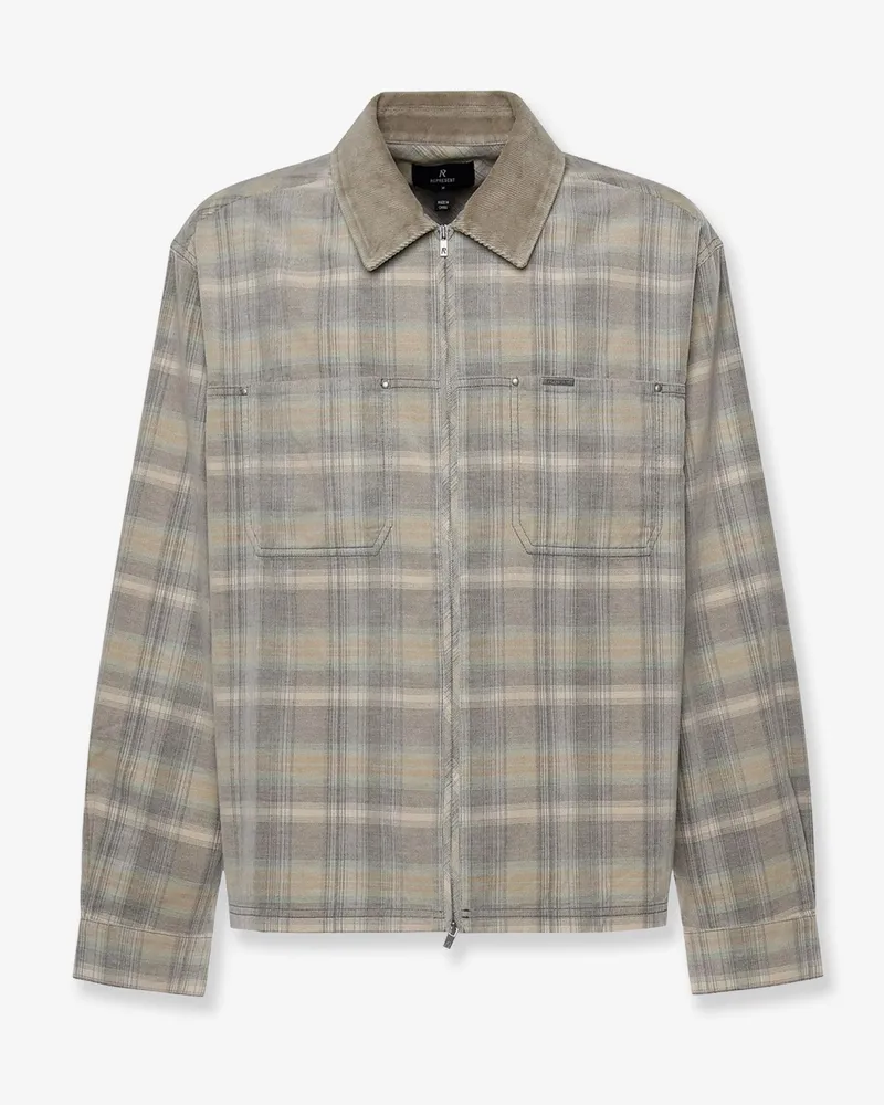 REPRESENT Corduroy shirt with check motif -  - gender_Man Grey