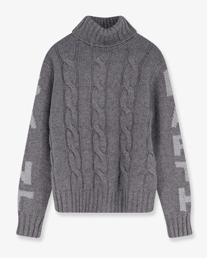 MC2 Saint Barth Adler wool blend cable knit turtleneck sweater -  - gender_Woman Grey